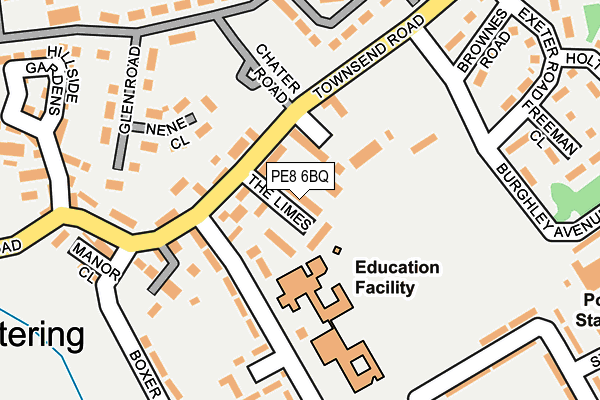 PE8 6BQ map - OS OpenMap – Local (Ordnance Survey)