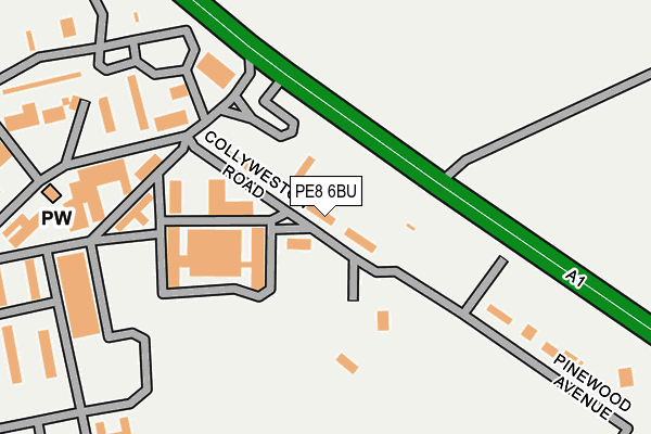 PE8 6BU map - OS OpenMap – Local (Ordnance Survey)