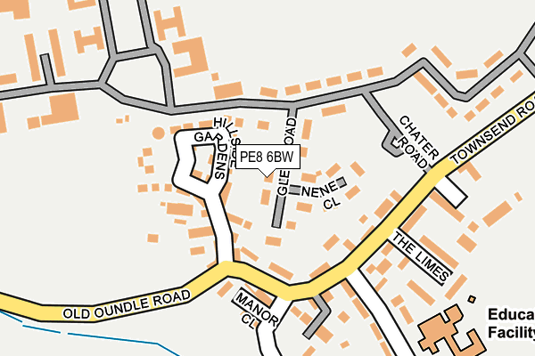 PE8 6BW map - OS OpenMap – Local (Ordnance Survey)