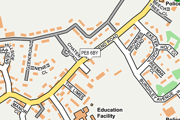 PE8 6BY map - OS OpenMap – Local (Ordnance Survey)