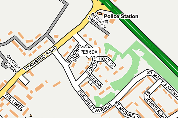 PE8 6DA map - OS OpenMap – Local (Ordnance Survey)