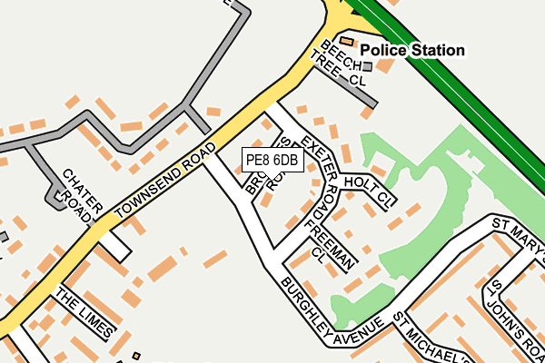 PE8 6DB map - OS OpenMap – Local (Ordnance Survey)