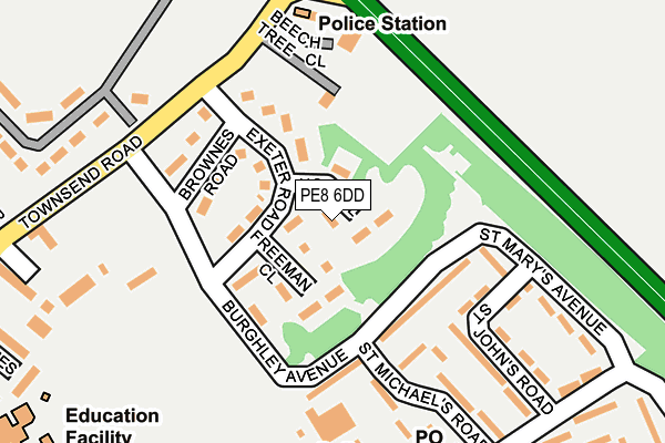 PE8 6DD map - OS OpenMap – Local (Ordnance Survey)