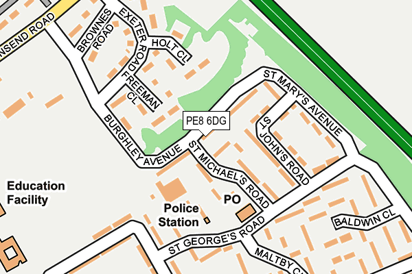 PE8 6DG map - OS OpenMap – Local (Ordnance Survey)