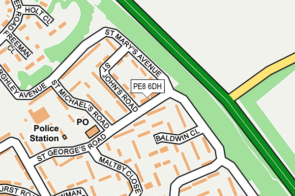 PE8 6DH map - OS OpenMap – Local (Ordnance Survey)