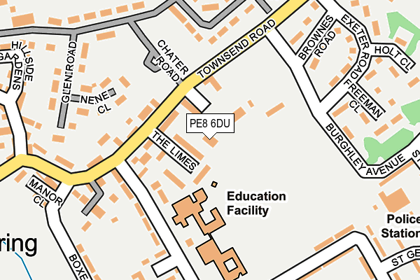 PE8 6DU map - OS OpenMap – Local (Ordnance Survey)