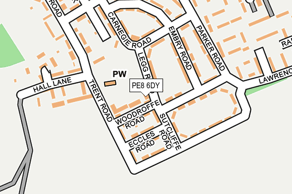 PE8 6DY map - OS OpenMap – Local (Ordnance Survey)