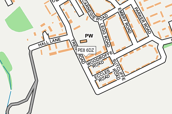 PE8 6DZ map - OS OpenMap – Local (Ordnance Survey)
