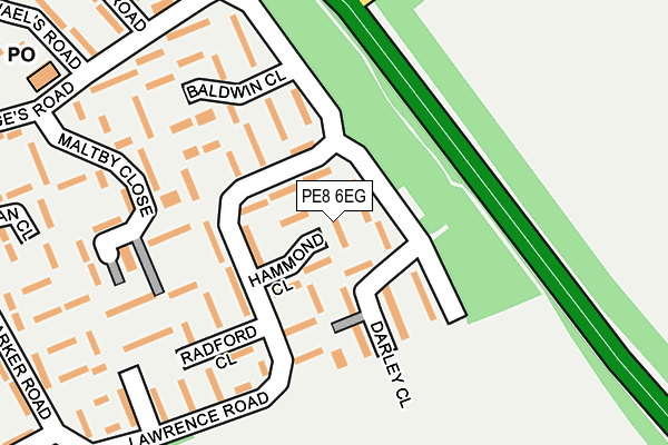 PE8 6EG map - OS OpenMap – Local (Ordnance Survey)