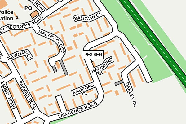 PE8 6EN map - OS OpenMap – Local (Ordnance Survey)