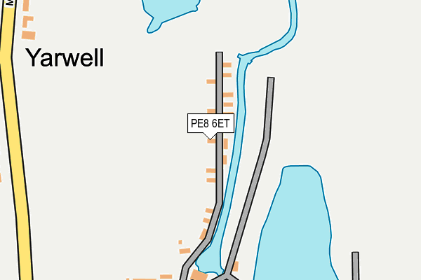 PE8 6ET map - OS OpenMap – Local (Ordnance Survey)