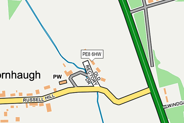 PE8 6HW map - OS OpenMap – Local (Ordnance Survey)