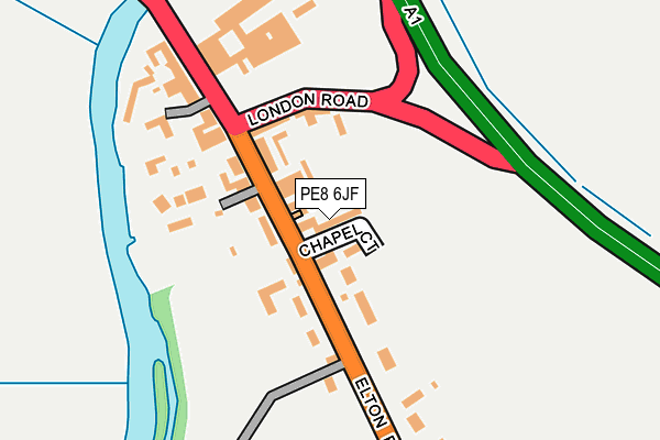 PE8 6JF map - OS OpenMap – Local (Ordnance Survey)