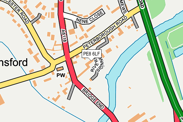 PE8 6LF map - OS OpenMap – Local (Ordnance Survey)
