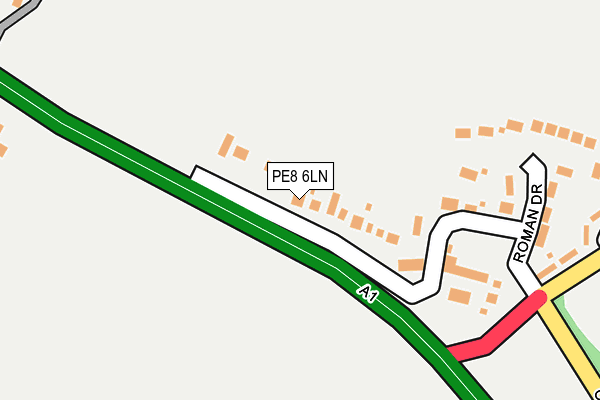 PE8 6LN map - OS OpenMap – Local (Ordnance Survey)