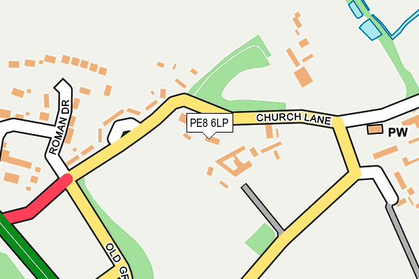 PE8 6LP map - OS OpenMap – Local (Ordnance Survey)