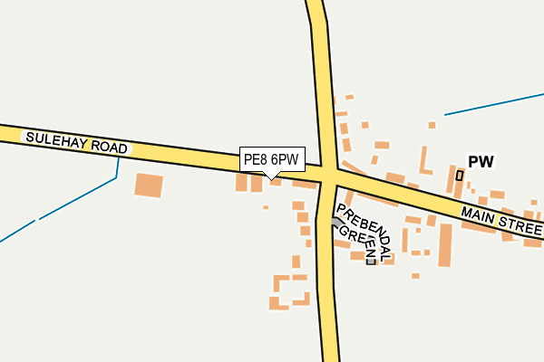 PE8 6PW map - OS OpenMap – Local (Ordnance Survey)