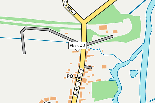 PE8 6QD map - OS OpenMap – Local (Ordnance Survey)