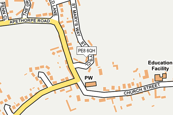 PE8 6QH map - OS OpenMap – Local (Ordnance Survey)