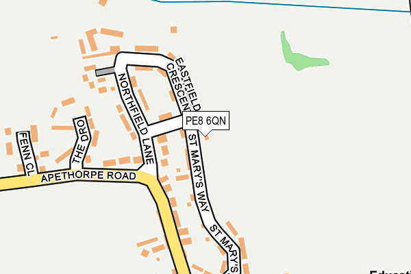 PE8 6QN map - OS OpenMap – Local (Ordnance Survey)