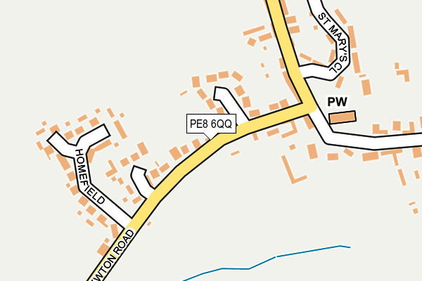 PE8 6QQ map - OS OpenMap – Local (Ordnance Survey)