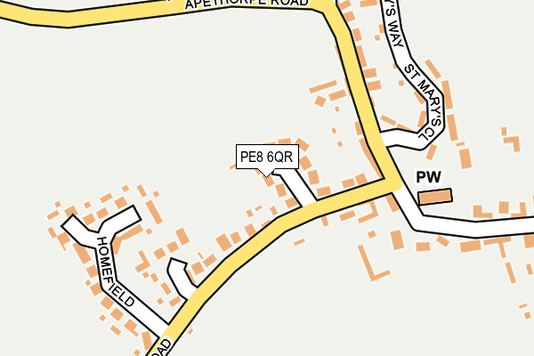 PE8 6QR map - OS OpenMap – Local (Ordnance Survey)