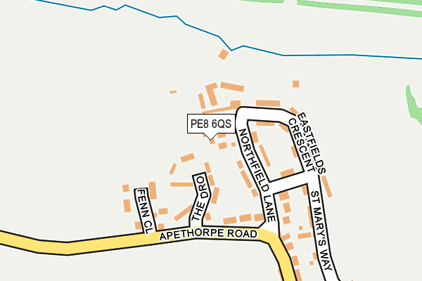 PE8 6QS map - OS OpenMap – Local (Ordnance Survey)