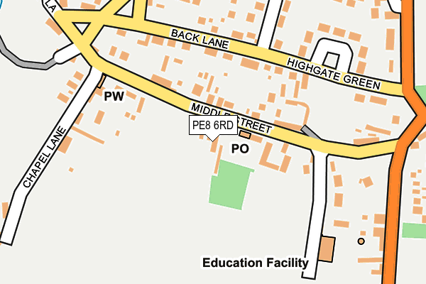 PE8 6RD map - OS OpenMap – Local (Ordnance Survey)