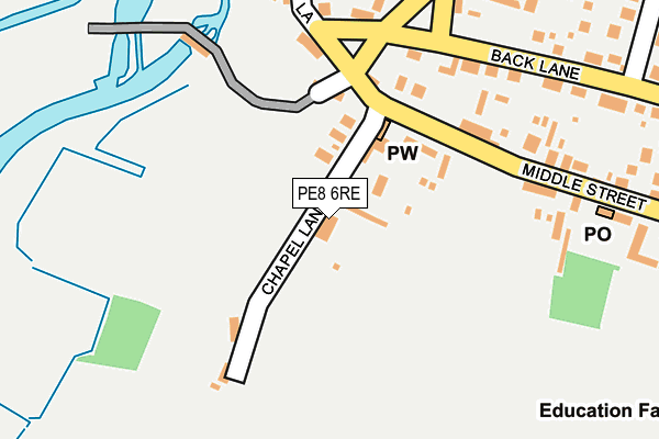 PE8 6RE map - OS OpenMap – Local (Ordnance Survey)