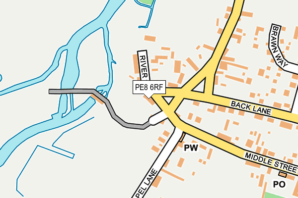 PE8 6RF map - OS OpenMap – Local (Ordnance Survey)