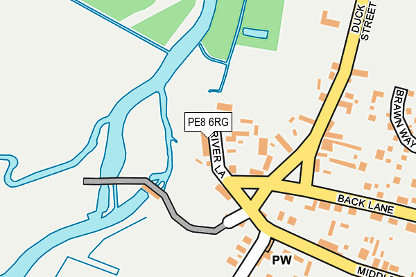 PE8 6RG map - OS OpenMap – Local (Ordnance Survey)