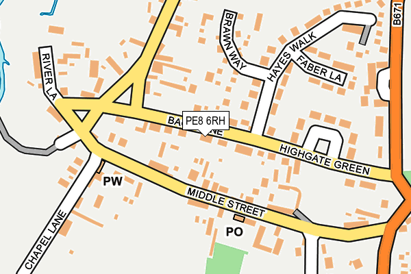 PE8 6RH map - OS OpenMap – Local (Ordnance Survey)