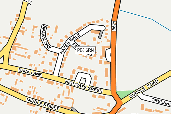 PE8 6RN map - OS OpenMap – Local (Ordnance Survey)