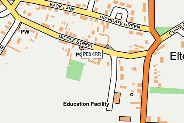PE8 6RR map - OS OpenMap – Local (Ordnance Survey)