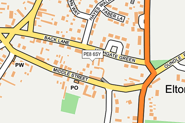 PE8 6SY map - OS OpenMap – Local (Ordnance Survey)
