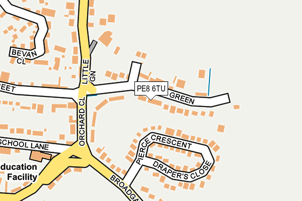 PE8 6TU map - OS OpenMap – Local (Ordnance Survey)