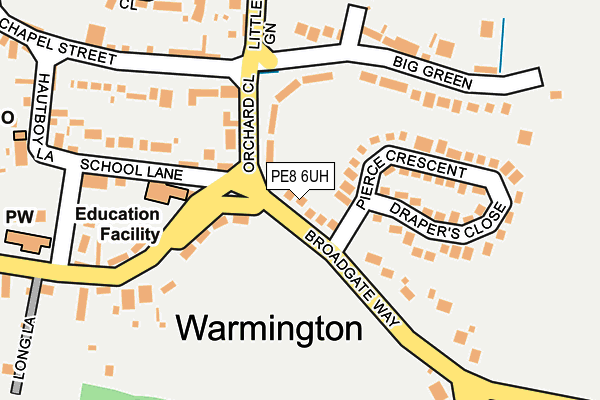 PE8 6UH map - OS OpenMap – Local (Ordnance Survey)