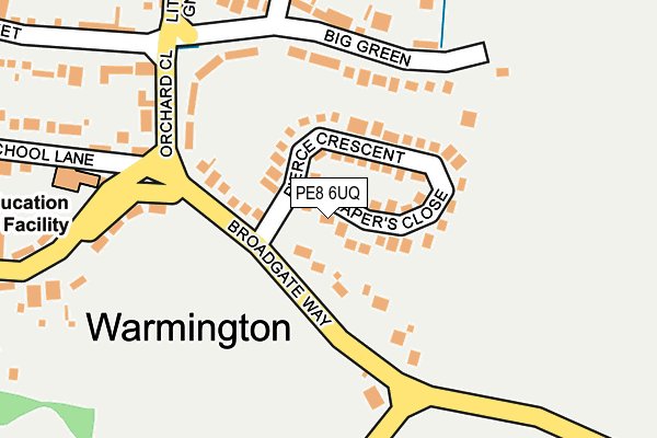 PE8 6UQ map - OS OpenMap – Local (Ordnance Survey)