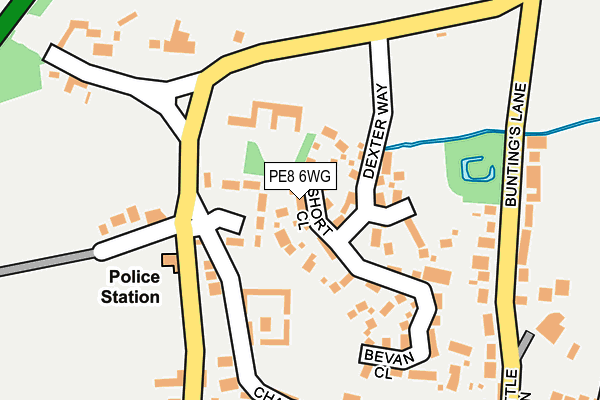 PE8 6WG map - OS OpenMap – Local (Ordnance Survey)