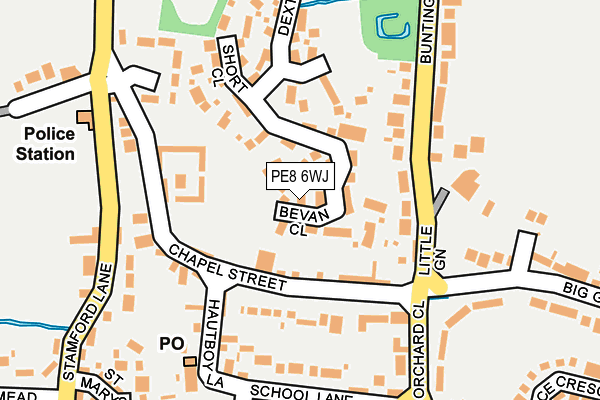 PE8 6WJ map - OS OpenMap – Local (Ordnance Survey)