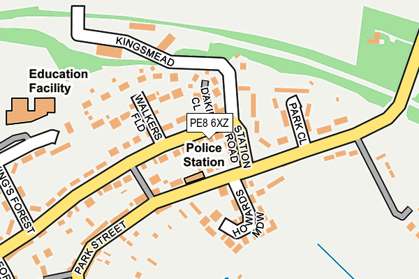 PE8 6XZ map - OS OpenMap – Local (Ordnance Survey)