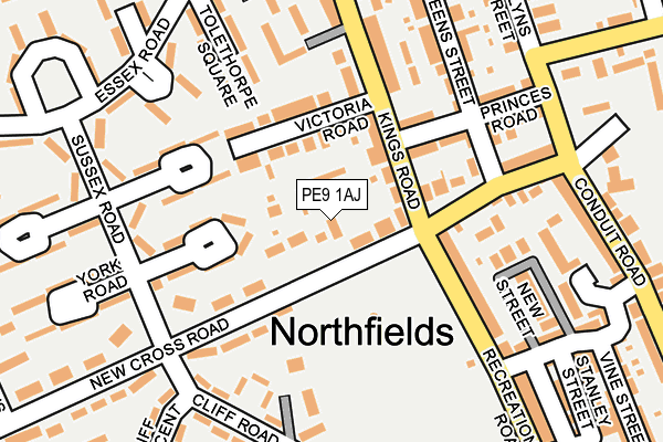 PE9 1AJ map - OS OpenMap – Local (Ordnance Survey)