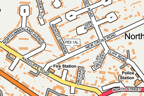 PE9 1AL map - OS OpenMap – Local (Ordnance Survey)