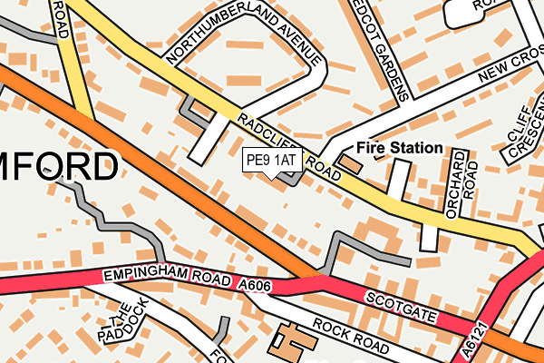 PE9 1AT map - OS OpenMap – Local (Ordnance Survey)