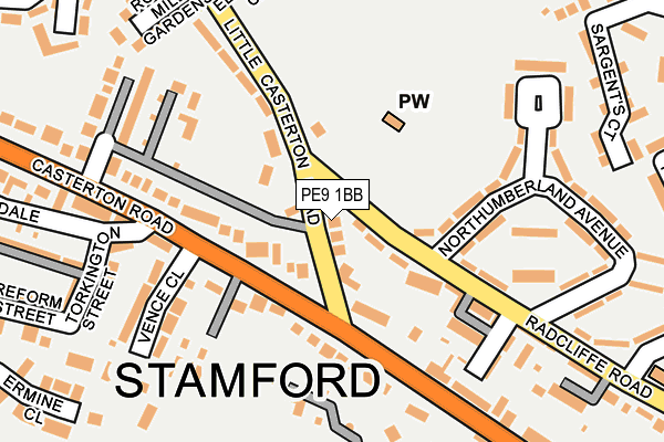 PE9 1BB map - OS OpenMap – Local (Ordnance Survey)