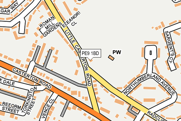 PE9 1BD map - OS OpenMap – Local (Ordnance Survey)