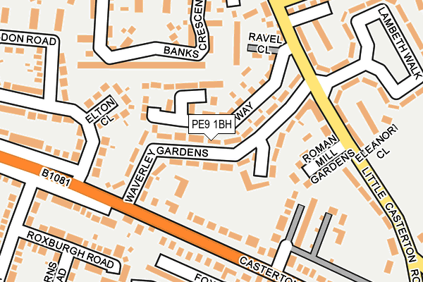 PE9 1BH map - OS OpenMap – Local (Ordnance Survey)