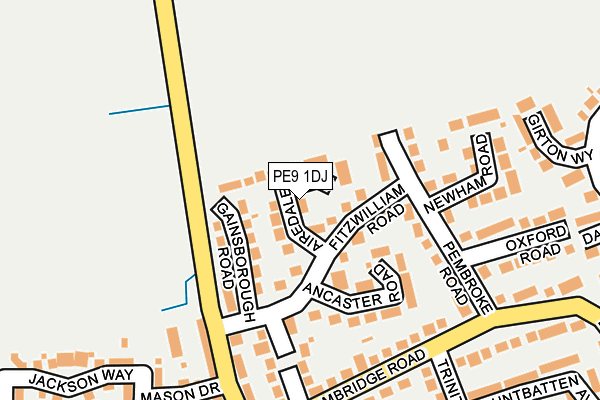 PE9 1DJ map - OS OpenMap – Local (Ordnance Survey)