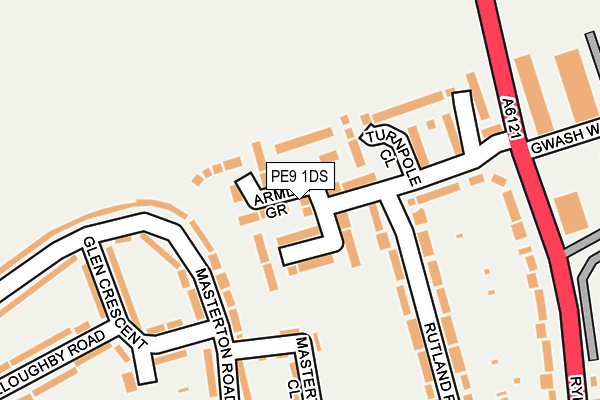 PE9 1DS map - OS OpenMap – Local (Ordnance Survey)