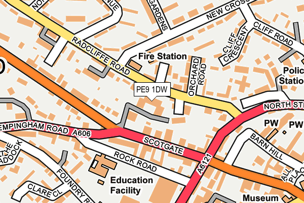 PE9 1DW map - OS OpenMap – Local (Ordnance Survey)